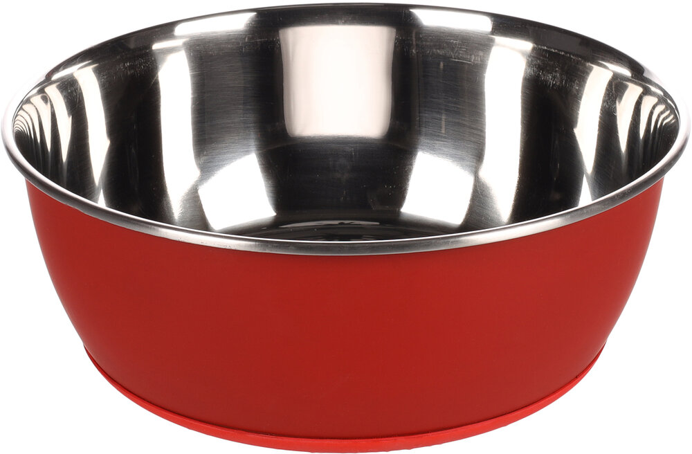 Eet- en drinkpot Tobias Rond Rood &amp; Zilver