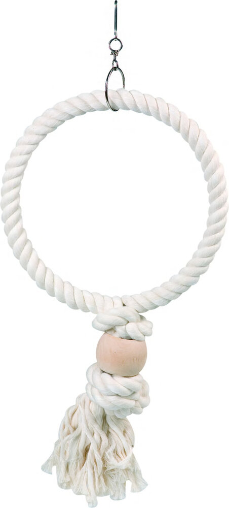 Vogelspeelgoed Ring Touw Ecru