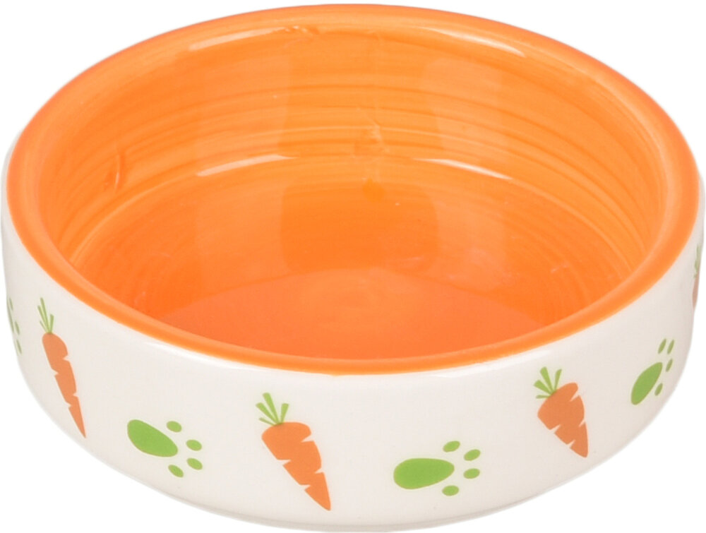Eet- en drinkpot Iggy Rond Wit &amp; Oranje