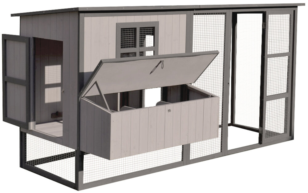Kippenhok Calypso Cottage Grijs