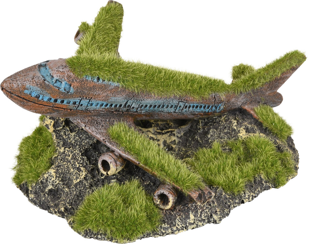 Decoratie Kozma Donkerbruin Groen Vliegtuig