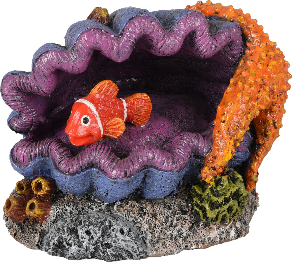 Decoratie Leto Grijs Schelp Vis
