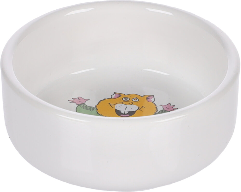 Eet- en drinkpot Hamster Marmo Rond Wit