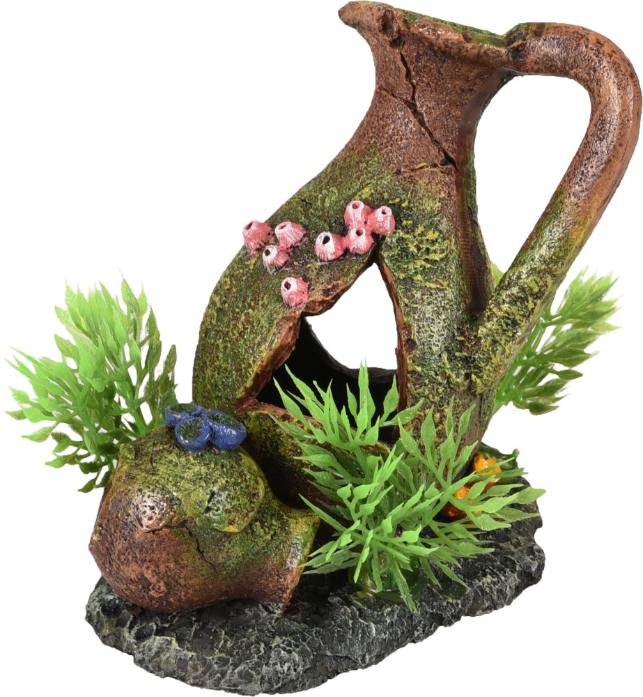 Decoratie Moza Bruin Groen Kruik Plant