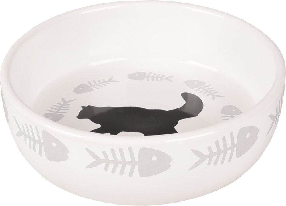 Eet- en drinkpot Cats Rond Wit