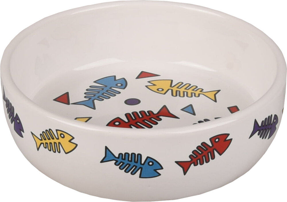 Eet- en drinkpot Fisk Rond Wit