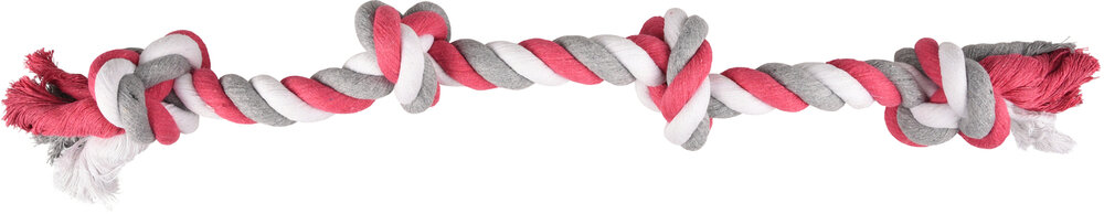 Speelgoed Jim Touw met 4 knopen Fuchsia