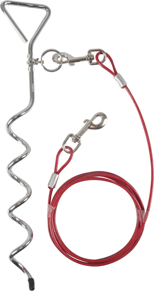 Grondpin met aanlegkabel Pilka Zilver