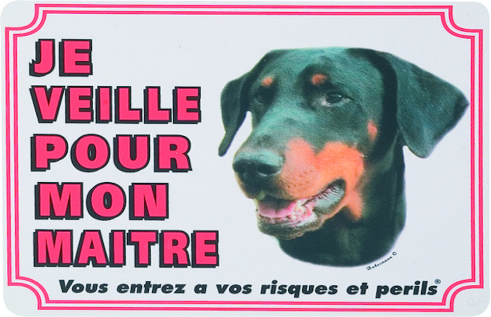 Waakbord FR Dobermann Wit