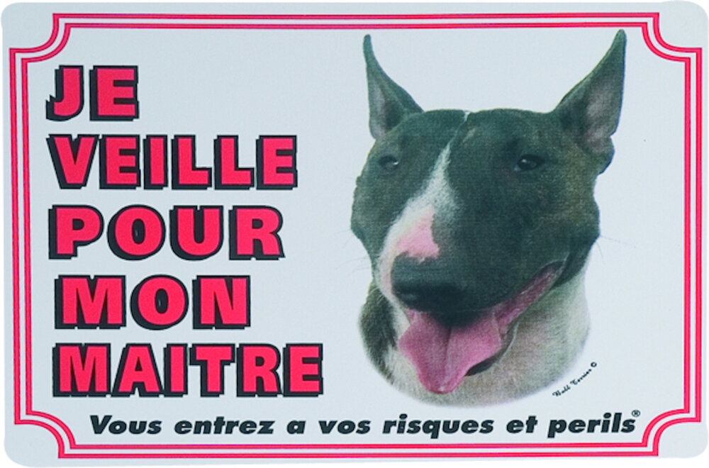 Waakbord FR Bulterrier Wit
