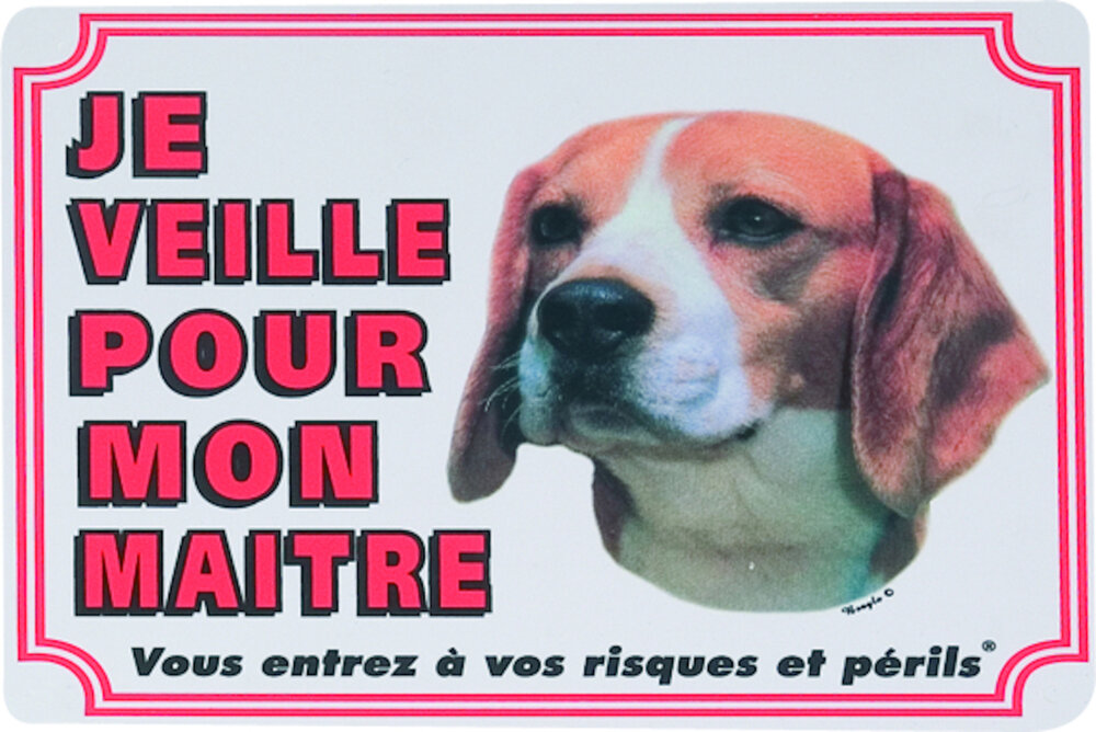 Waakbord FR Beagle Wit