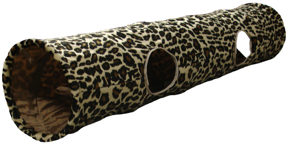 Speelgoed Leopard Tunnel met bal Bruin