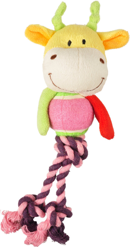 Speelgoed Polly Hert met bal met touw Meerkleurig
