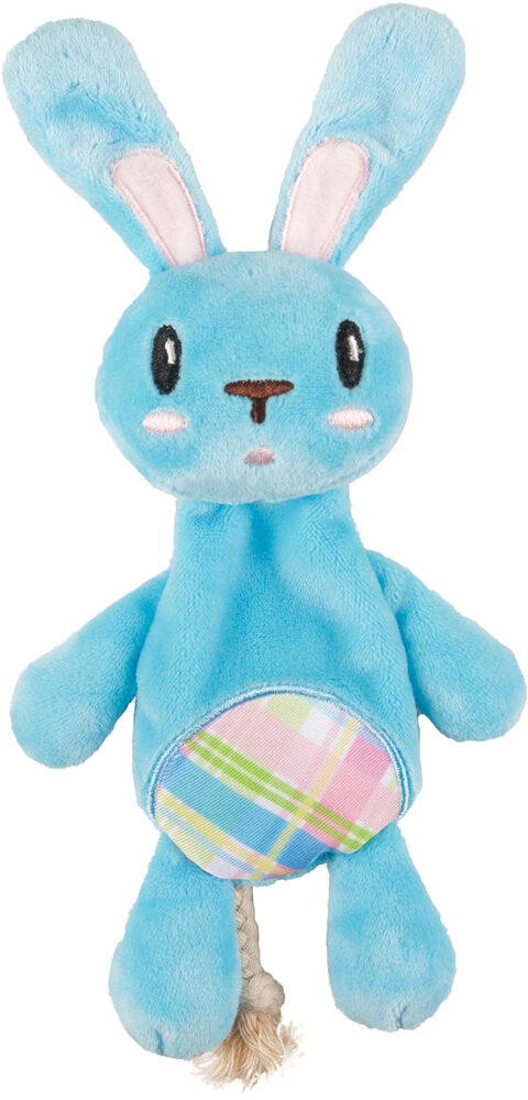 Speelgoed Petty Konijn met touw Blauw