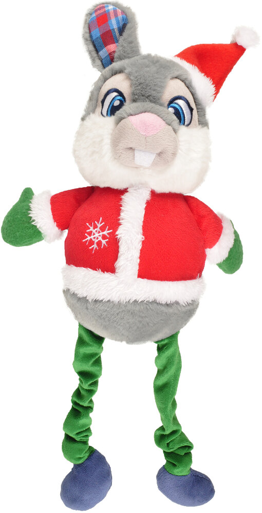 Kerst Speelgoed Xander Konijn Rood &amp; Wit &amp; Grijs &amp; Groen