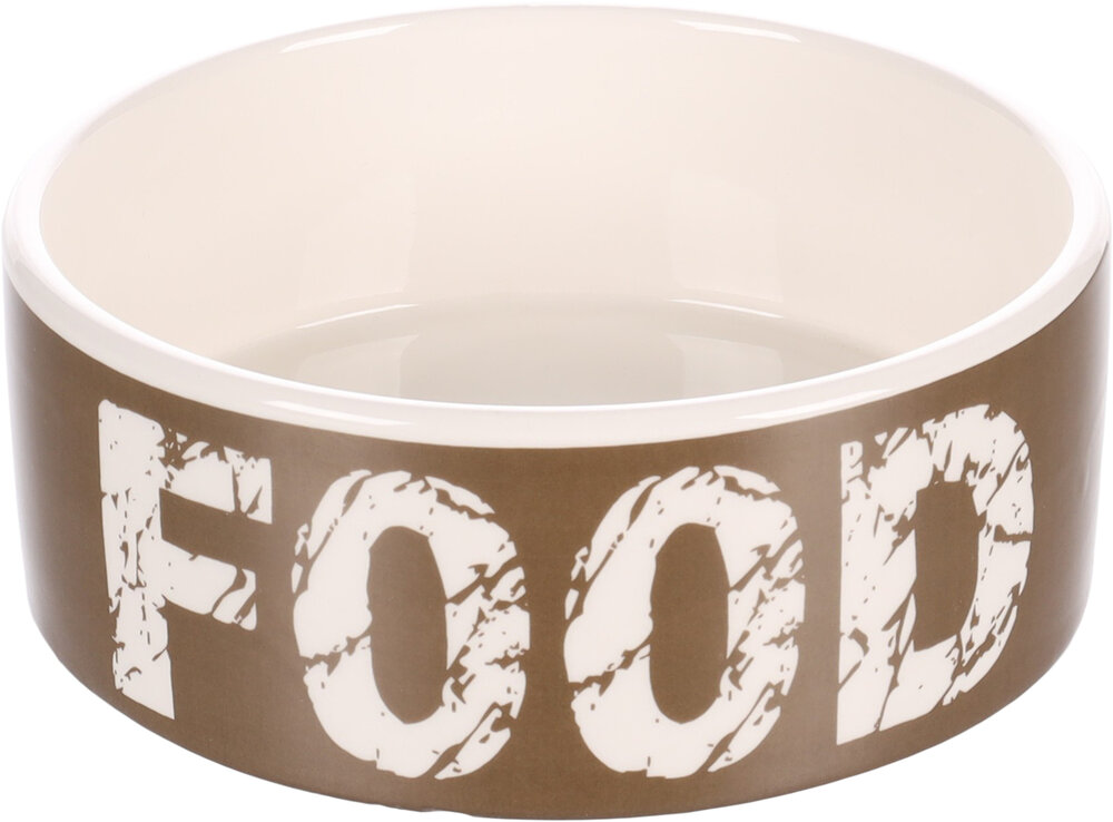 Eet- en drinkpot Kyra Rond Taupe &amp; Wit