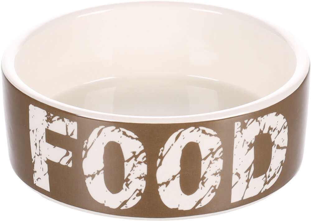 Eet- en drinkpot Kyra Rond Taupe &amp; Wit