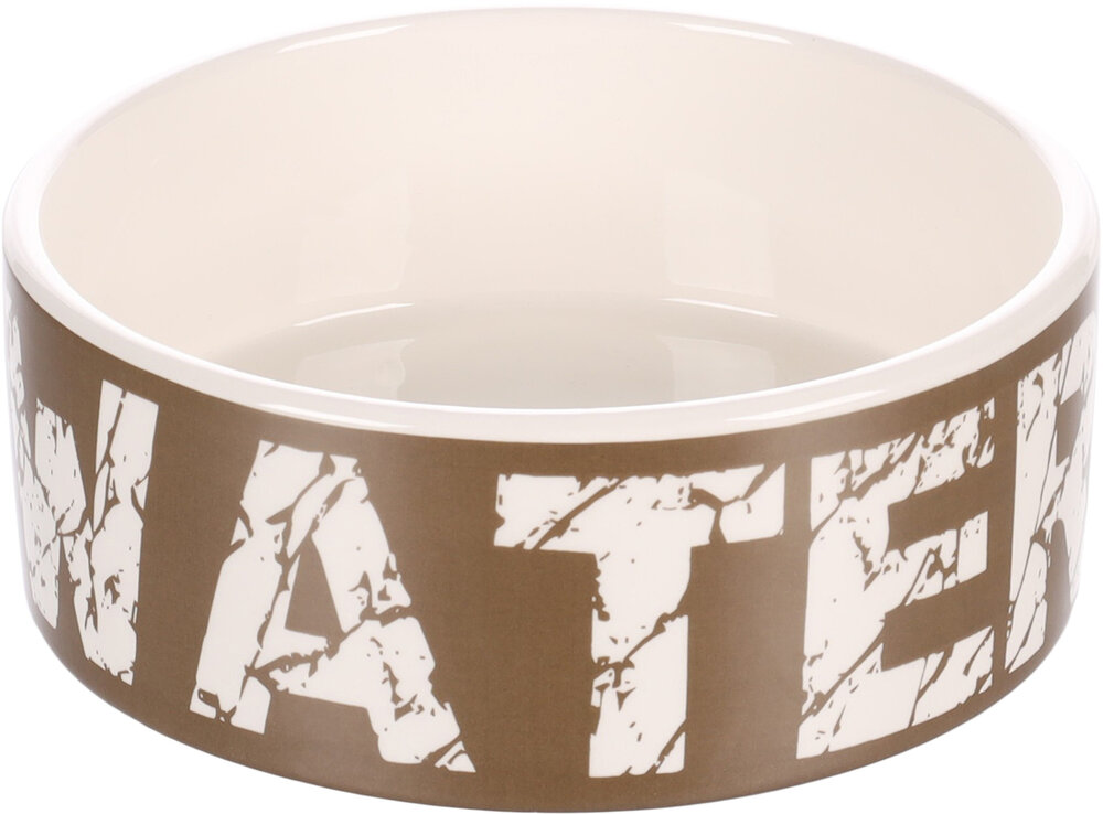 Eet- en drinkpot Kyra Rond Taupe &amp; Wit