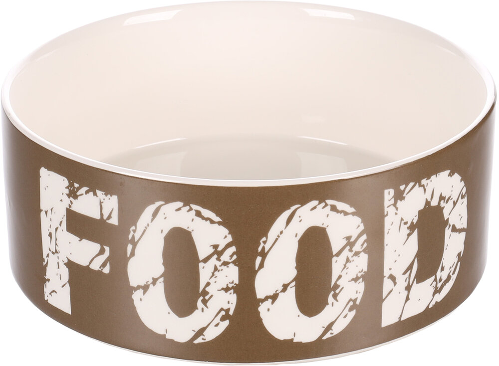 Eet- en drinkpot Kyra Rond Taupe &amp; Wit