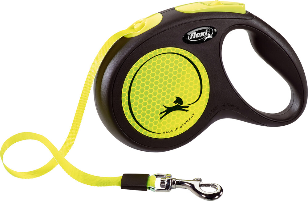 Flexi Rollijn New Neon Band Fluo geel