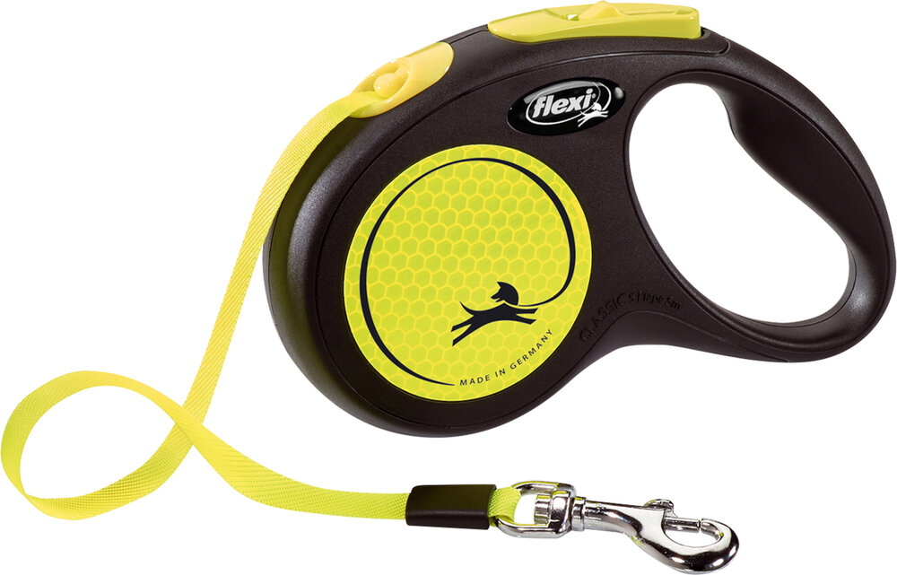 Flexi Rollijn New Neon Band Fluo geel