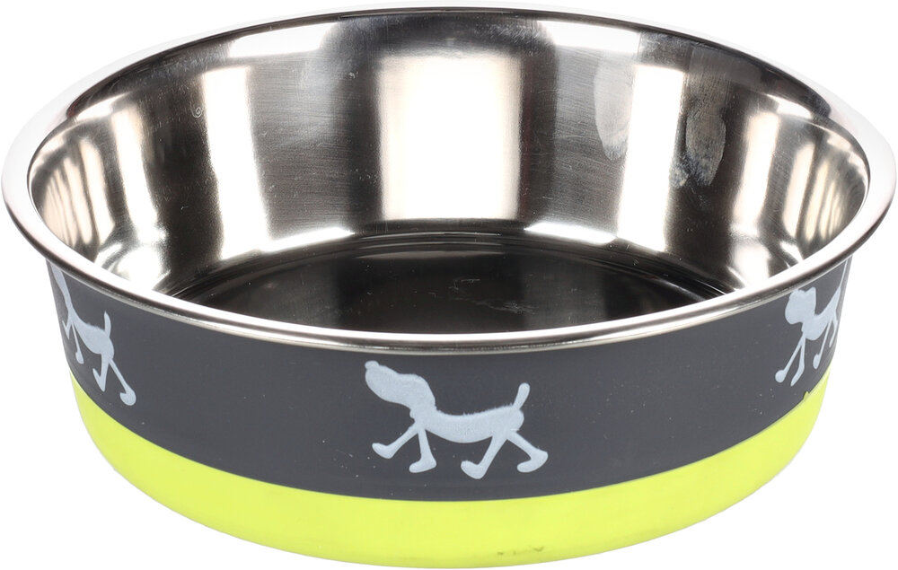 Eet- en drinkpot Silhouette Rond Grijs &amp; Limoengroen &amp; Zilver