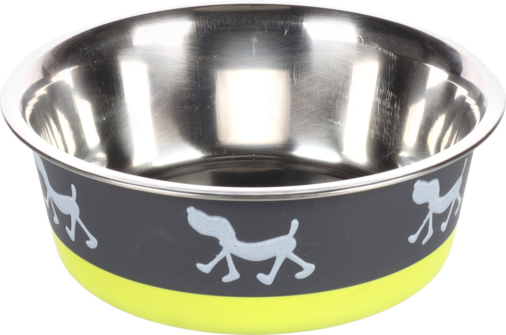 Eet- en drinkpot Silhouette Rond Grijs &amp; Limoengroen &amp; Zilver