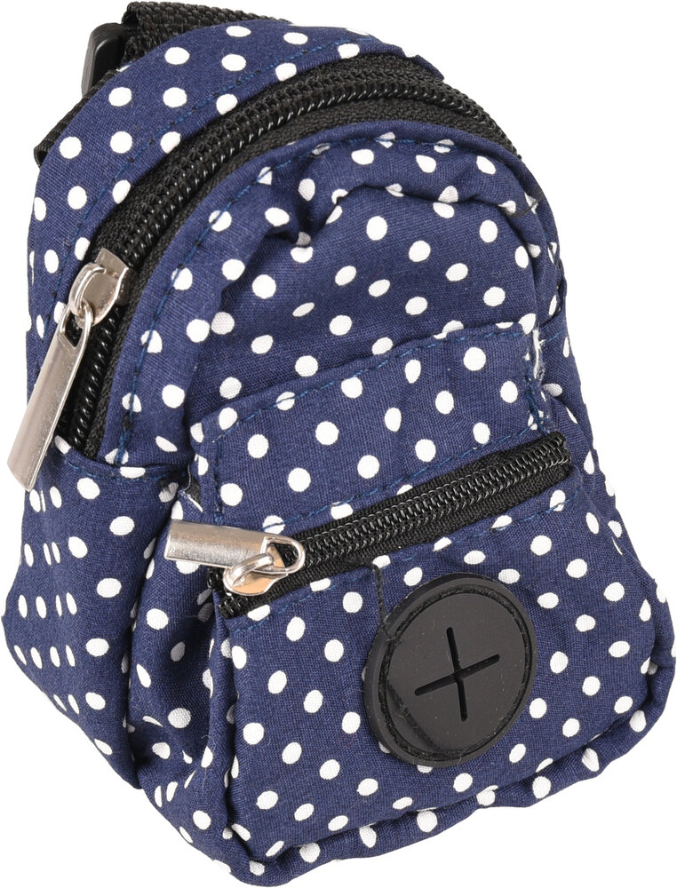 Snackhouder met poepzakhouder Dot Blauw
