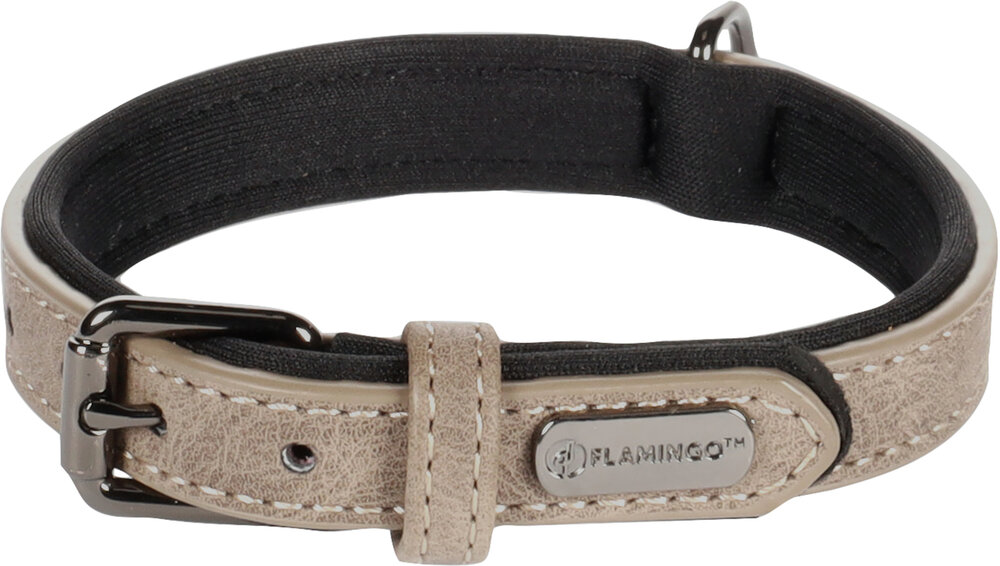 Halsband met neopreen Delu Taupe