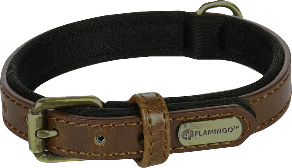 Halsband met neopreen Lyabo Bruin
