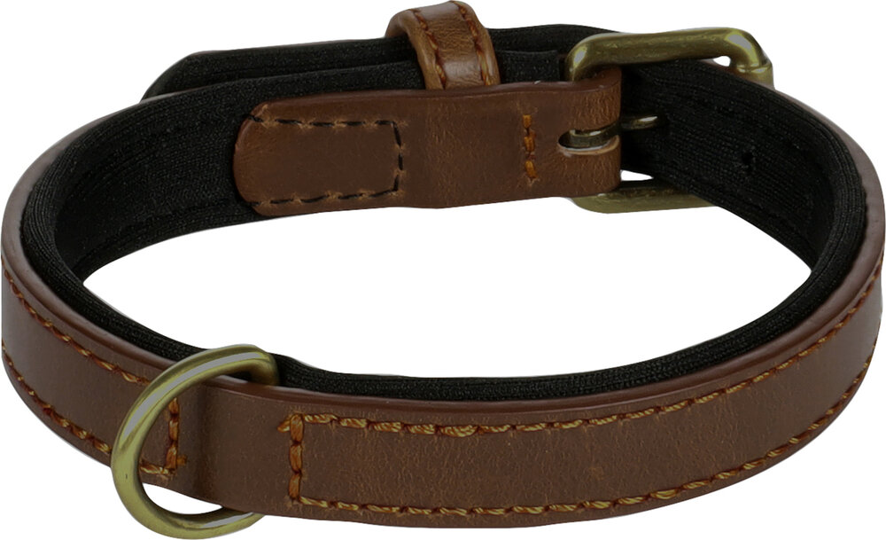 Halsband met neopreen Lyabo Bruin