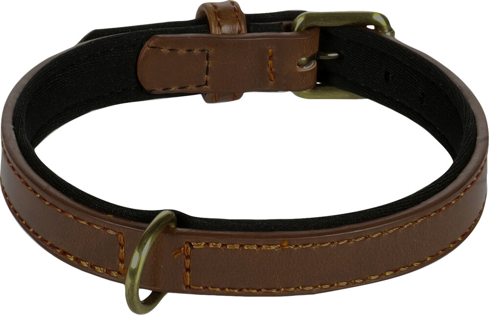 Halsband met neopreen Lyabo Bruin
