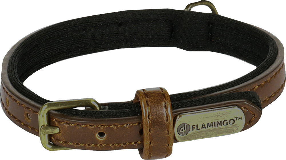 Halsband met neopreen Lyabo Bruin