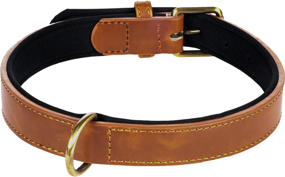 Halsband met neopreen Lyabo Cognac