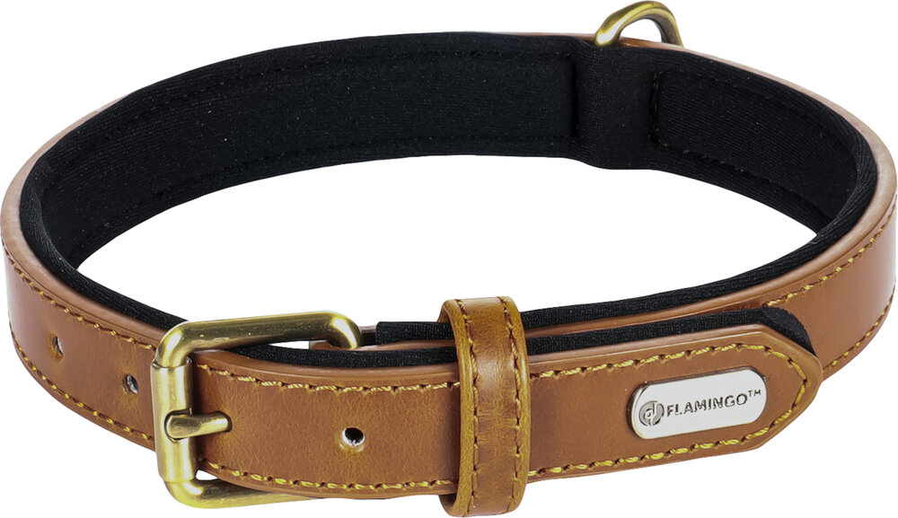 Halsband met neopreen Lyabo Cognac