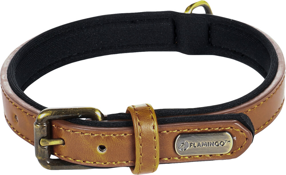 Halsband met neopreen Lyabo Cognac