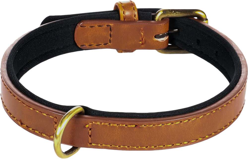 Halsband met neopreen Lyabo Cognac