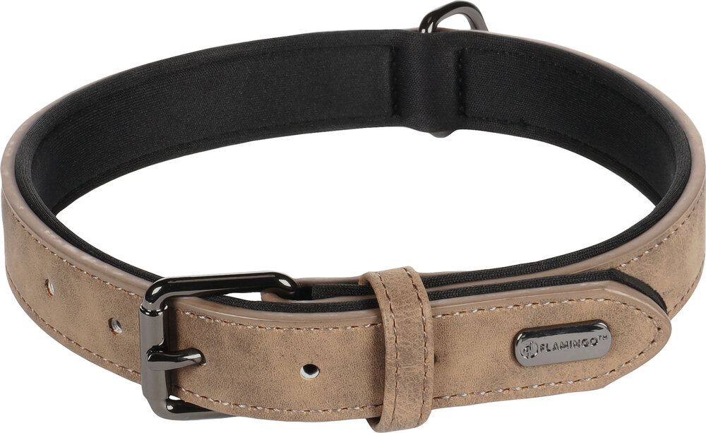 Halsband met neopreen Delu Bruin