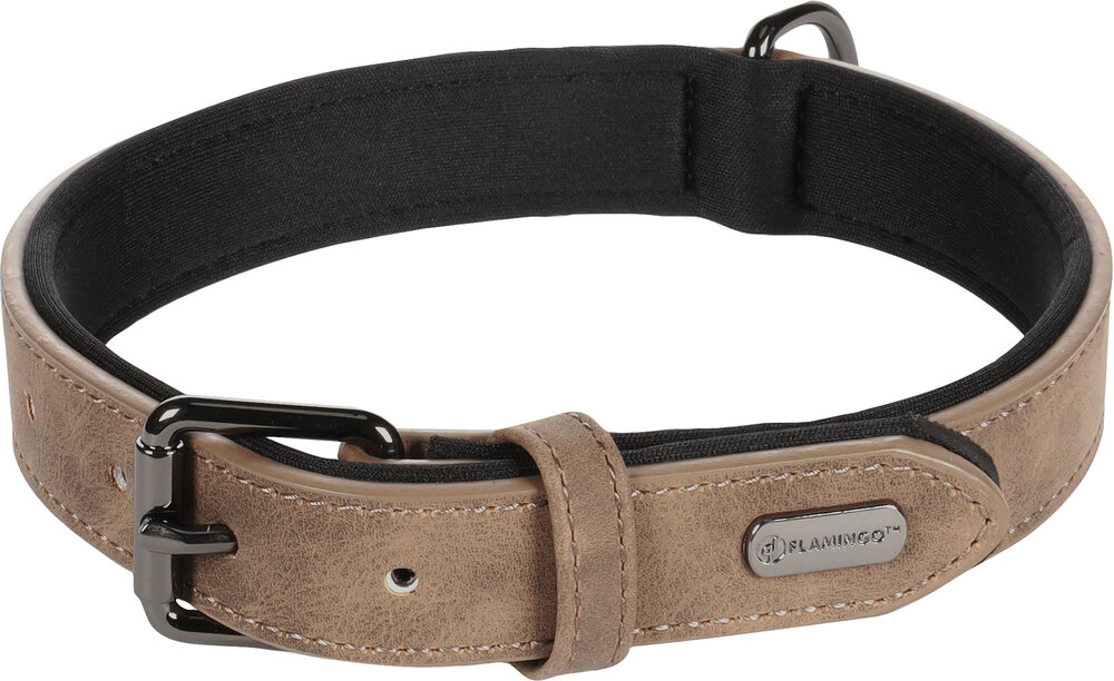 Halsband met neopreen Delu Bruin
