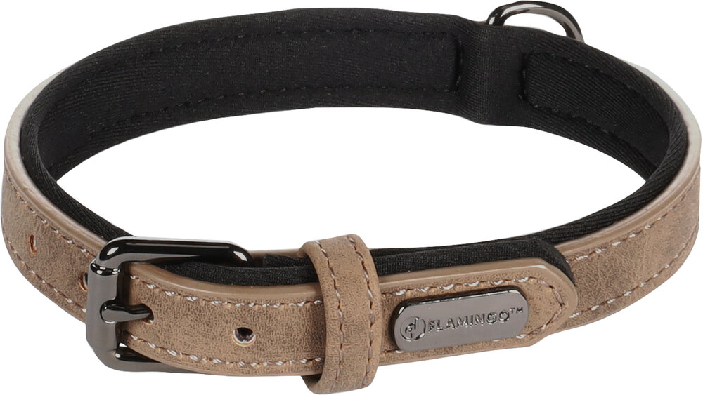 Halsband met neopreen Delu Bruin