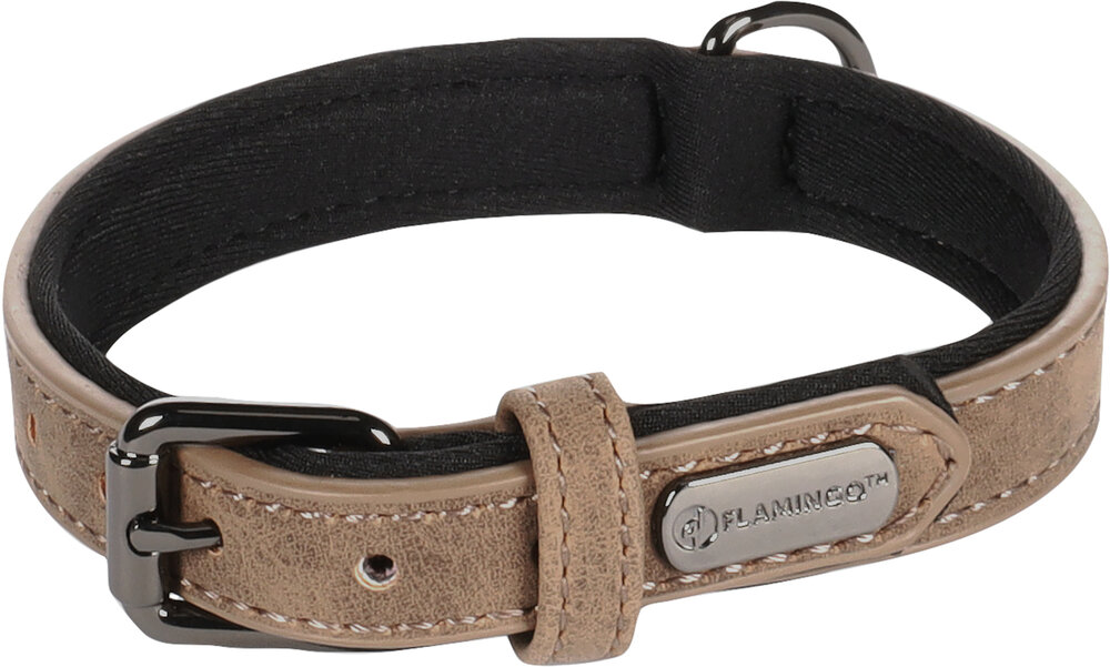 Halsband met neopreen Delu Bruin