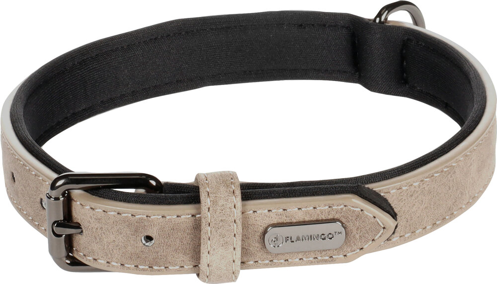 Halsband met neopreen Delu Taupe