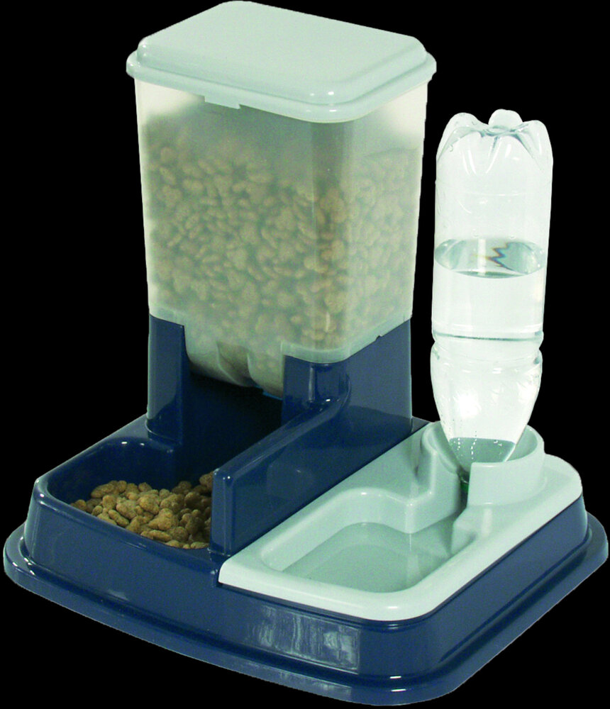Voer- en waterautomaat Duo Max Blauw