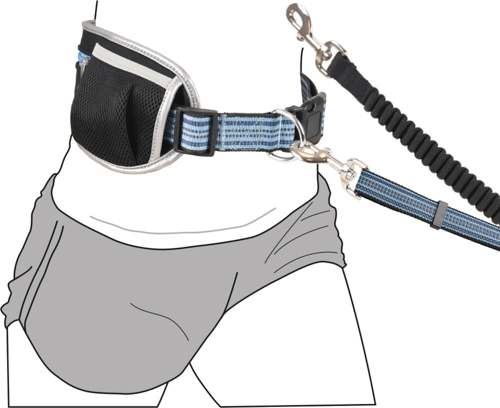 Jogginglijn met heupriem Rono Blauw