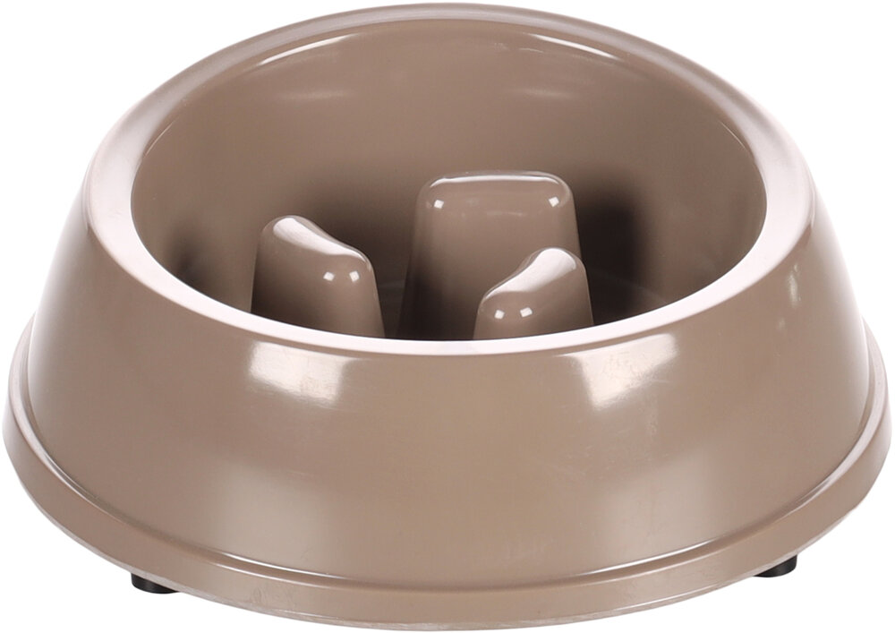 Eetpot Slow feeder Mangi Rond Taupe