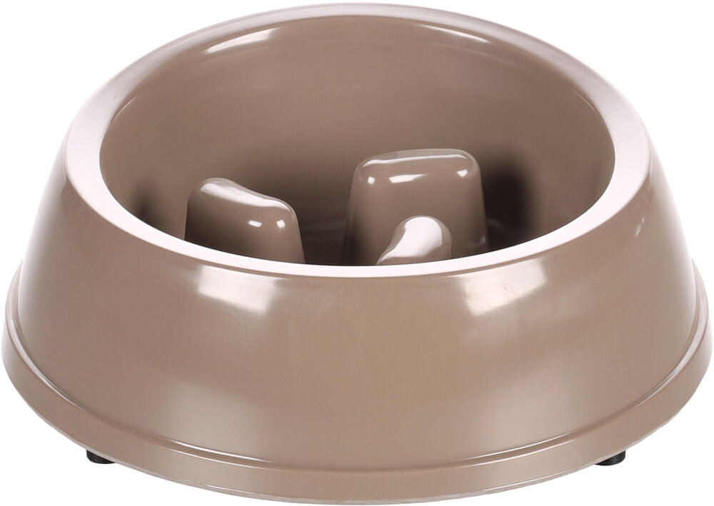 Eetpot Slow feeder Mangi Rond Taupe