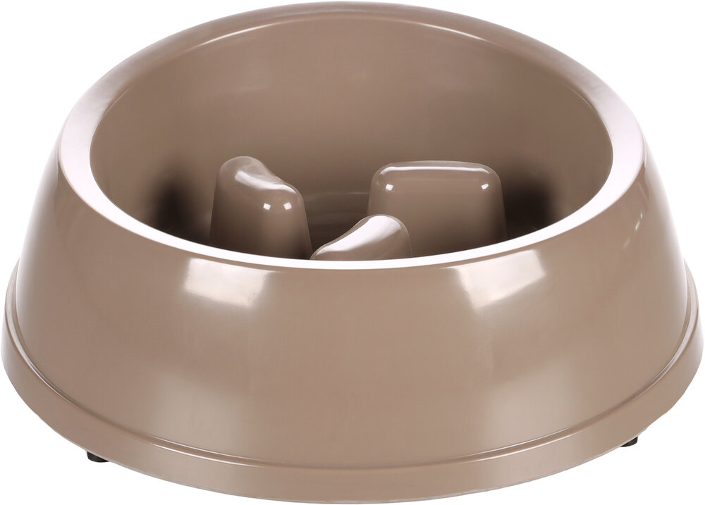 Eetpot Slow feeder Mangi Rond Taupe