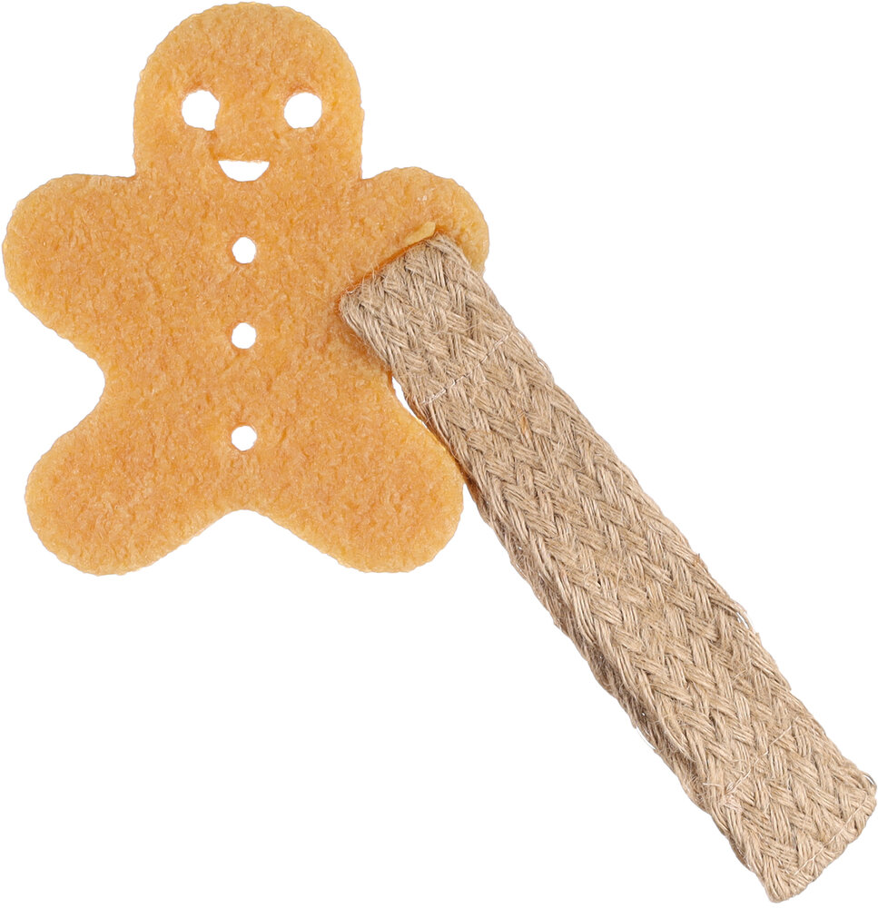 Speelgoed Guma Mannetje met touw Bruin