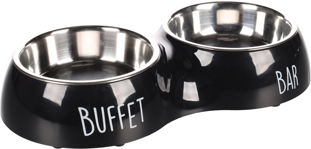 Eet- en drinkpot Duo Dinner Divar Zwart &amp; Zilver