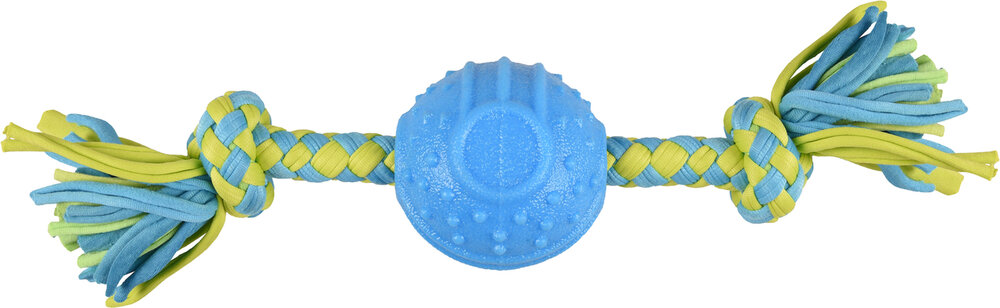 Speelgoed Spector Touw met 2 knopen met bal Blauw